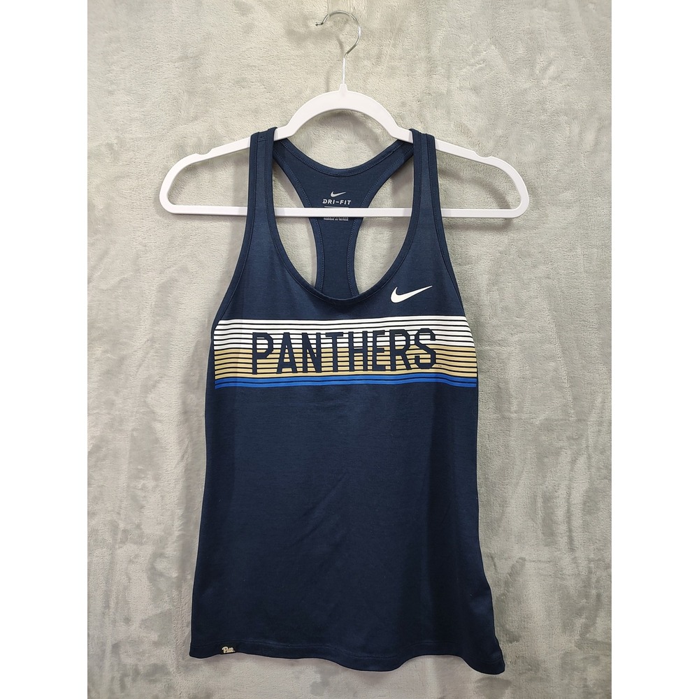 Nike Pitt Panthers Womens Navy Blue Dri-FIT Racerback Tank Top Small 34703X-PQ5